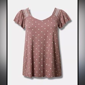 Torrid size 1 Polka Dot Women’s Top - Brown
